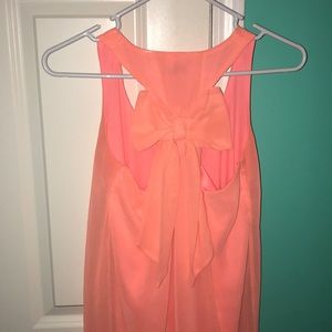 Coral shift dress